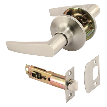 Prime-Line Passage Lever, Fits 2-3/8 in. and 2-3/4 in. Backset, Satin Nickel, ADA (1 Set) MP65253
